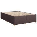 vidaXL Posteľ boxspring s matracom Tmavohnedá 160 x 200 cm Látka – Obrázok 4