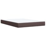 vidaXL Posteľ boxspring s matracom Tmavohnedá 160 x 200 cm Látka – Obrázok 5