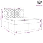vidaXL Posteľ boxspring s matracom Čierna 200 x 200 cm Látka – Obrázok 11
