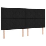 vidaXL Posteľ boxspring s matracom Čierna 200 x 200 cm Látka – Obrázok 3