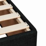 vidaXL Posteľ boxspring s matracom Čierna 200 x 200 cm Látka – Obrázok 9