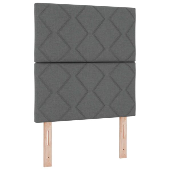 vidaXL LED boxspring posteľ s matracom Tmavosivá 80 x 200 cm Látka – Obrázok 3