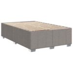 vidaXL LED boxspring posteľ s matracom Sivohnedá 120 x 190 cm Látka – Obrázok 4