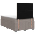 vidaXL LED boxspring posteľ s matracom Sivohnedá 120 x 190 cm Látka – Obrázok 7