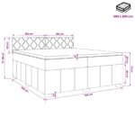 vidaXL LED boxspring posteľ s matracom Modrá 200 x 200 cm Látka – Obrázok 11