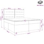 vidaXL LED boxspring posteľ s matracom Modrá 200 x 200 cm Látka – Obrázok 11