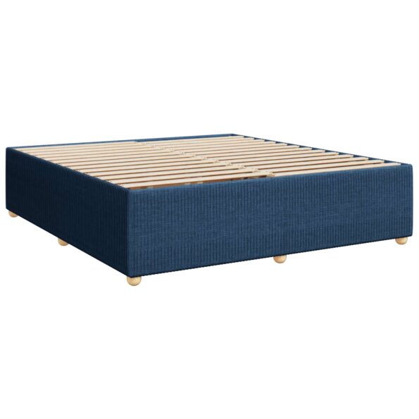 vidaXL LED boxspring posteľ s matracom Modrá 200 x 200 cm Látka – Obrázok 4