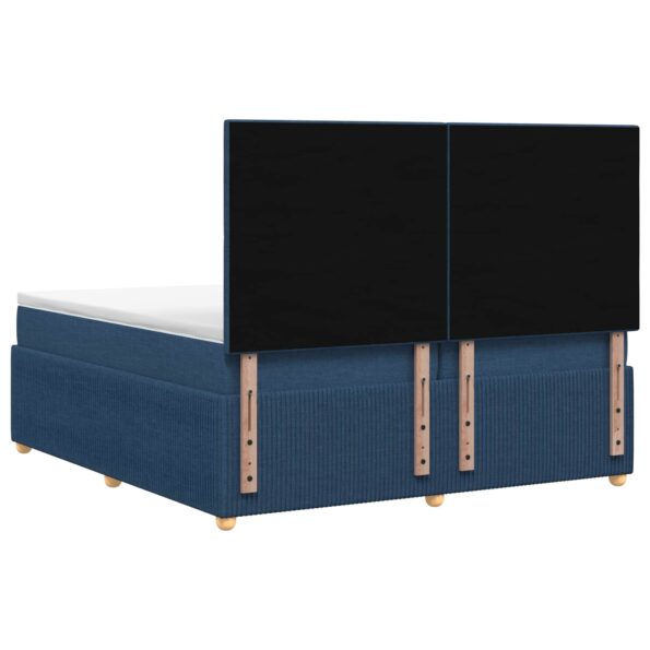 vidaXL LED boxspring posteľ s matracom Modrá 200 x 200 cm Látka – Obrázok 7