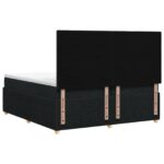vidaXL LED boxspring posteľ s matracom Čierna 200 x 200 cm Látka – Obrázok 7