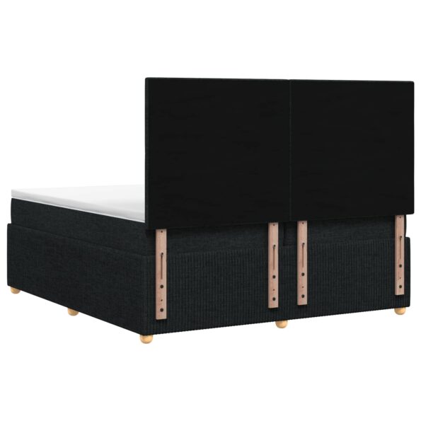 vidaXL LED boxspring posteľ s matracom Čierna 200 x 200 cm Látka – Obrázok 7