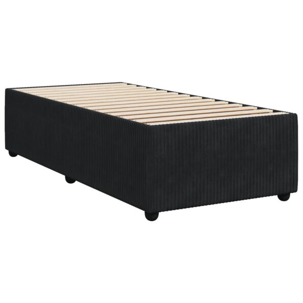 vidaXL LED boxspring posteľ s matracom Čierna 80 x 200 cm Zamat – Obrázok 4