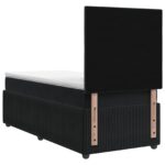 vidaXL LED boxspring posteľ s matracom Čierna 80 x 200 cm Zamat – Obrázok 7
