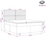 vidaXL LED boxspring posteľ s matracom Modrá 180 x 200 cm Zamat – Obrázok 11