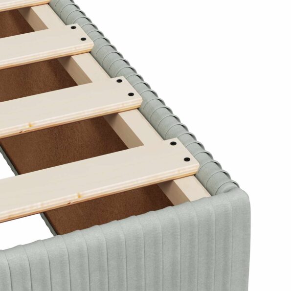 vidaXL LED boxspring posteľ s matracom Svetlosivá 180 x 200 cm Zamat – Obrázok 9