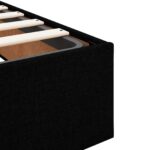 vidaXL Polohovací postel s matrací Čierna 140 x 190 cm Látka – Obrázok 10