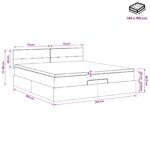 vidaXL Polohovací postel s matrací Čierna 140 x 190 cm Látka – Obrázok 11