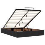 vidaXL Polohovací postel s matrací Čierna 140 x 190 cm Látka – Obrázok 5