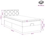 vidaXL Polohovací postel s matrací Krémová 80 x 200 cm Látka – Obrázok 11