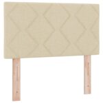 vidaXL Polohovací postel s matrací Krémová 80 x 200 cm Látka – Obrázok 3