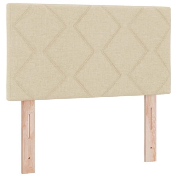 vidaXL Polohovací postel s matrací Krémová 80 x 200 cm Látka – Obrázok 3