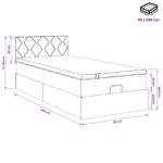 vidaXL Polohovací postel s matrací Sivohnedá 90 x 200 cm Látka – Obrázok 11