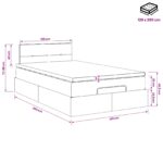 vidaXL Polohovací postel s matrací Tmavozelená 120 x 200 cm Zamat – Obrázok 11