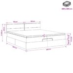 vidaXL Ottoman posteľ s matracom a LED Sivohnedá 200 x 200 cm Látka – Obrázok 12