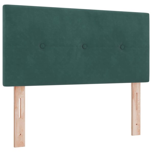 vidaXL Ottoman posteľ s matracom a LED Tmavozelená 120 x 190 cm Zamat – Obrázok 3
