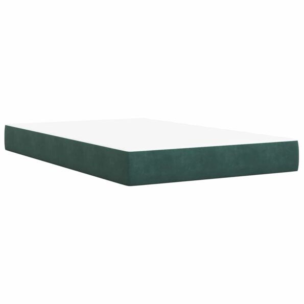 vidaXL Ottoman posteľ s matracom a LED Tmavozelená 120 x 190 cm Zamat – Obrázok 5