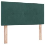 vidaXL Ottoman posteľ s matracom a LED Tmavozelená 120 x 200 cm Zamat – Obrázok 3
