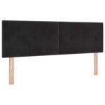 vidaXL Ottoman posteľ s matracom a LED Čierna 160 x 200 cm Zamat – Obrázok 3