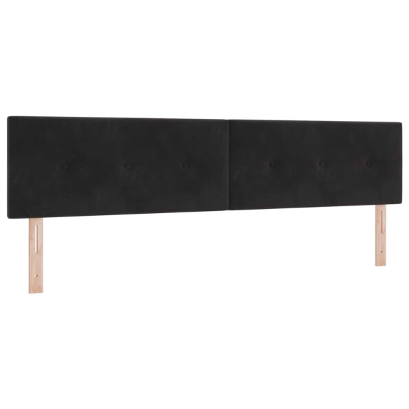 vidaXL Ottoman posteľ s matracom a LED Čierna 200 x 200 cm Zamat – Obrázok 3