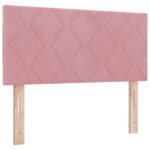 vidaXL Ottoman posteľ s matracom a LED Ružová 120 x 190 cm Zamat – Obrázok 4