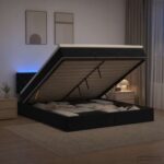 vidaXL Ottoman posteľ s matracom a LED Čierna 140 x 190 cm Zamat – Obrázok 13