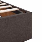 vidaXL Polohovací postel s matrací Tmavohnedá 90 x 190 cm Látka – Obrázok 10