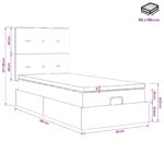 vidaXL Polohovací postel s matrací Tmavohnedá 90 x 190 cm Látka – Obrázok 11