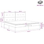 vidaXL Polohovací postel s matrací Sivohnedá 200 x 200 cm Látka – Obrázok 11