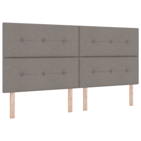 vidaXL Polohovací postel s matrací Sivohnedá 200 x 200 cm Látka – Obrázok 3