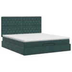 vidaXL Polohovací postel s matrací Tmavozelená 140 x 190 cm Zamat – Obrázok 7