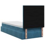 vidaXL Polohovací postel s matrací Tmavomodrá 90 x 200 cm Zamat – Obrázok 8