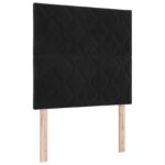 vidaXL Polohovací postel s matrací Čierna 100 x 200 cm Zamat – Obrázok 3