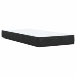 vidaXL Polohovací postel s matrací Čierna 100 x 200 cm Zamat – Obrázok 5