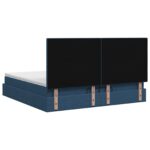 vidaXL Ottoman posteľ s matracom a LED Modrá 200 x 200 cm Látka – Obrázok 8
