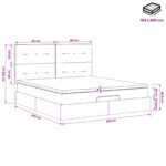 vidaXL Ottoman posteľ s matracom a LED Svetlosivá 160 x 200 cm Zamat – Obrázok 12