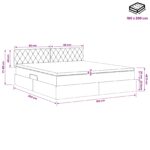 vidaXL Úložná posteľ s čelnou doskou Tmavosivá 180 x 200 cm Zamat – Obrázok 11