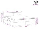 vidaXL Úložná posteľ s čelnou doskou Tmavozelená 160 x 200 cm Zamat – Obrázok 11