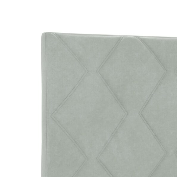 vidaXL Úložná posteľ s čelnou doskou Svetlosivá 180 x 200 cm Zamat – Obrázok 9