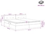 vidaXL LED úložná posteľ s matracom Sivohnedá 200 x 200 cm Látka – Obrázok 12