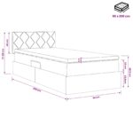 vidaXL LED úložná posteľ s matracom Sivohnedá 90 x 200 cm Látka – Obrázok 12