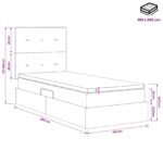 vidaXL Postel s úložným prostorem a matrací Sivohnedá 100 x 200 cm – Obrázok 11